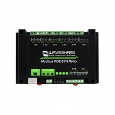 Waveshare Industrial 8-Channel Ethernet Relay Module Modbus POE ETH Relay for Industrial Equipment Control