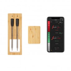 Dual Probe Bluetooth Food Thermometer Wireless Meat Thermometer w/ Separate Repeater for BBQ Cooking