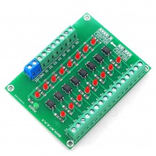 24V to 5V 8-Channel Optocoupler Isolation Module PLC Signal Level Voltage Converter Board NPN Output