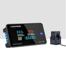 KEWEISI KWS-AC300-100A 6-in-1 Electricity Meter Electric Energy Meter Ammeter with Split Core CT