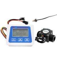 Digital Water Flow Meter with G3/4 Thread Water Flow Sensor Displays Temperature and Water Flow