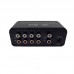 AK-401R Audio Switcher Audio Selector with IR Remote Control Supports 4-Channel Stereo Audio Source