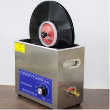 3 Records Version Ultrasonic Vinyl Record Cleaner with Drying Rack and 2 Cleaning Cloths for 7/10/12-inch Vinyl Records