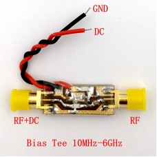 10MHz - 6GHz Bias Tee Module Wideband RF Feeder DC Block SMA Female Connector for Wideband Amplifier