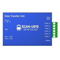 ECAN-U01S Dual-Channel USB To CAN Adapter Converter CAN Bus Analyzer Debugger Data Transfer Unit