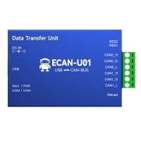 ECAN-U01 USB To CAN Adapter Converter CAN Bus Analyzer Data Transfer Unit 2-Way Isolated Transceiver