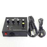 MIC-60 3-Band Equalizer Balanced Mic Preamp Microphone Preamplifier with DC Cable and 6.5mm Cable