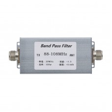 Band Pass Filter BPF 88-108MHz Bandpass Filter Anti-Interference High Receiving Sensitivity 100W