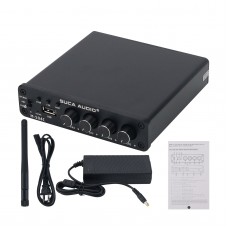 M-504C 50Wx4 Bluetooth 5.0 Amplifier HiFi Digital Power Amp Balanced Power Amp w/ Adapter For U Disk