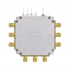 LF-8GHz 100K-8GHz SP8T Switch RF Switch with Metal Shell High Isolation Low Insertion Loss