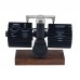 Automatic Flip Clock Retro Desktop Clock Digital Clock with Black Number Card Black Walnut Base