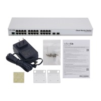 Original CRS326-24G-2S+RM 24-Port Cloud Router Switch Gigabit Switch ROS Dual System for MikroTik