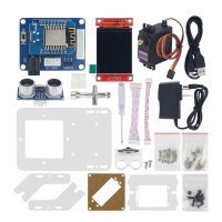 Mini Ultrasonic Radar Support Mini Screen and PC Display and 1M Motor Range for Arduino Starter Kit Programming Education