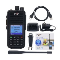 TYT MD-UV380 5W 5KM VHF UHF DMR Transceiver Walkie Talkie Handheld Transceiver w/ Programming Cable