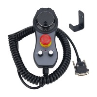 CNC 6-Axis 1 & 100 Pulse MPG CNC Handwheel with Emergency Stop and Self-Reset (Plug for DDCS V41)