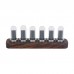 D'ESIGN IPS RGB LED Music Spectrum Pseudo Glow Tube Rhythm Light Alarm Clock with Black Walnut Base