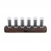 D'ESIGN IPS RGB LED Music Spectrum Pseudo Glow Tube Rhythm Light Alarm Clock with Black Walnut Base