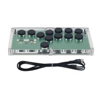 HAMGEEK HG-J002 Mini Game Controller Arcade Controller w/ Hot-Swappable Switches for Cherry MX Black