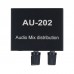 AU-202 Stereo Audio Mixer Audio Distributor 2 Inputs 2 Outputs for Headphones Amplifier Speakers