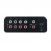 AK-401R 4CH Stereo Audio Switch Audio Selector Supports IR Remote Control and Manual Switching