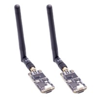 Pair of 2.4G 1W Telemetry Frequency Hopping FPV VTX with GH1.25/USB Double Interface 20KM Long Range for UAV