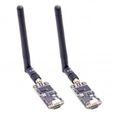 Pair of 2.4G 1W Telemetry Frequency Hopping FPV VTX with GH1.25/USB Double Interface 20KM Long Range for UAV