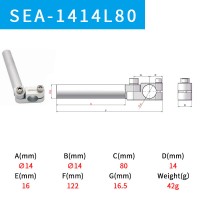 CRG SEA-1414L80[7.Y00390] Mechanical Elbow Arm Universal Robot Arm Joint Gripper Accessory for Fixing Stand Connection