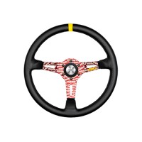 ULTRA JPN UJ-03 RED BLACK LEATHER Steering Wheel Original Racing Wheel Game Accessory for MOMO