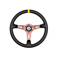 ULTRA JPN UJ-03 RED BLACK LEATHER Steering Wheel Original Racing Wheel Game Accessory for MOMO