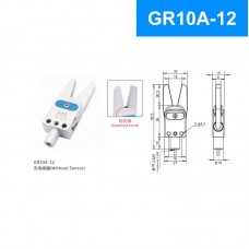 CRG GR10A-12 28N Mechanical Arm Mini Gripper Pneumatic Clamp without Sensor (Diamond-shape Tooth)