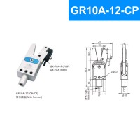 CRG GR10A-12-CP 28N Mechanical Arm Mini Gripper Pneumatic Clamp with PNP Sensor (Diamond-shape Tooth)