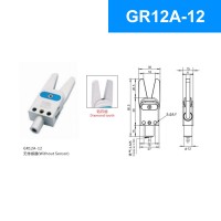 CRG GR12A-12 28N Mechanical Arm Mini Sprue Gripper Pneumatic Clamp without Sensor (Diamond-shape Tooth)