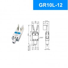 CRG GR10L-12 28N Mechanical Arm Mini Sprue Gripper Pneumatic Clamp without Sensor (Broadened Diamond Tooth)