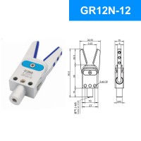 CRG GR12N-12 28N Mechanical Arm Mini Sprue Gripper Pneumatic Clamp without Sensor (Silicon Coating Tooth)