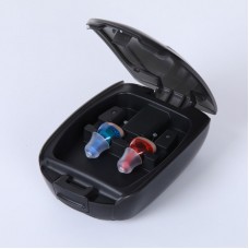 C200 Rechargeable Invisible Hearing Aids Portable In Ear Canal Hearing Aids Switch Version Red Blue
