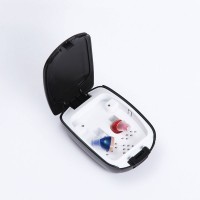 C220 Red Blue Invisible Hearing Aids Portable In Ear Canal Hearing Aids Supports Magnetic Charging
