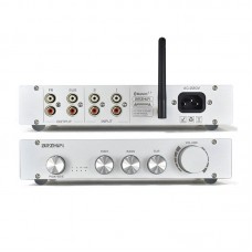 BRZHIFI L1B Frosted Silvery Pure Class A 2.0/2.1 Channel HiFi Audio Power Amplifier Bluetooth5.0 Input