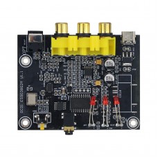 ES9038 Decoder Board Coaxial Optical Fiber High Performance Decoder Module without Bluetooth for TV Box/Audio Player