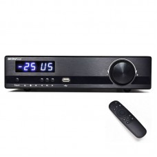 BRZHIFI Black X21 2.1Channel TPA3255 Dual Core HiFi Lossless Audio Power Amplifier Stereo 150Wx2+Subwoofer 300W Output