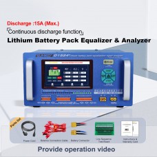 SUNKKO D1524+ 15A High Current Lithium Battery Pack Equalizer and Analyzer 2S-24S Voltage Controller Batteries Balancer