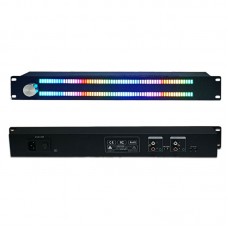 Professional LED64x2 Level Rhythm Light Music Spectrum Display 1.5U Case Voice Control Atmosphere Light