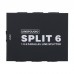 1 IN 6 OUT XLR Splitter Box Horizontal Parallel Distributor Audio Splitter Switcher Allocator