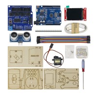 Arduino Mini Radar Detection Robot With Ultrasonic Radar +Controller Tft LCD Screen Maker Project Open Source DIY STEM Progarm