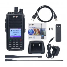 TYT MD-UV390 5W DMR Transceiver VHF UHF Radio IP67 Waterproof Walkie Talkie with Programming Cable