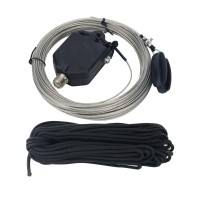 JYR4010-60W Low Power Shortwave Antenna 4 Band End-fed Antenna with 1:64 Balun for 10/15/20/40 Meter Wave