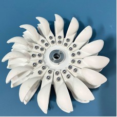 198mm/7.8" Pelton Wheel Turbine Pelton Water Wheel 12mm/0.5" Shaft Diameter to DIY Hydro Generator