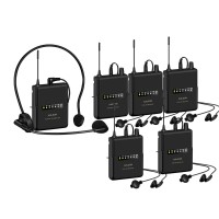 ANLEON MTG-200 Wireless Acoustic Transmission System for Tour Guide and Simultaneous Translation (1 Transmitter + 5 Receivers)