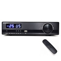 BRZHIFI X21 600W TPA3255 2.1 Bluetooth Amplifier BT5.1 Hifi Power Amp (Black) with Remote Control