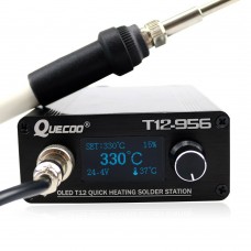 QUICKO T12-956 OLED T12 Quick Heating Solder Station Kit with Soldering Handle & EU Power Cable