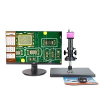 ZZS-3000HC HD 0.7-4.5X CCD Camera Electronic Microscope HDMI-compatible + USB 1/2” for CMOS Sensor with 22-inch Screen